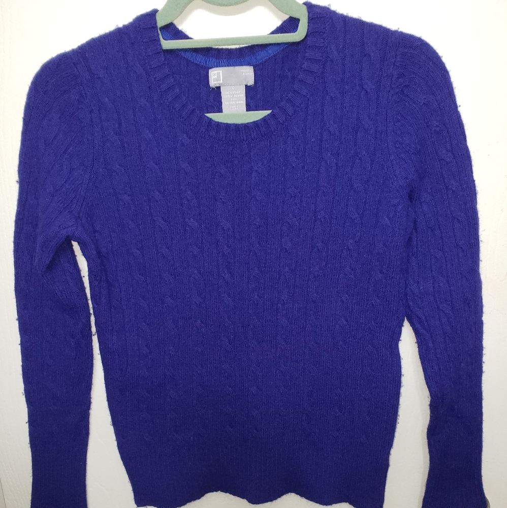 Purple ribbed sweater